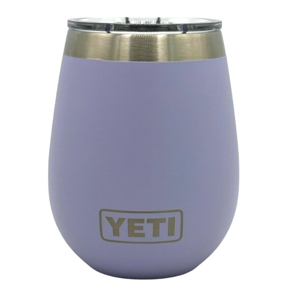 LASER ENGRAVED PERSONALIZATION YETI 10oz. WINE TUMBLER - COSMIC LILAC - Picture 1 of 2